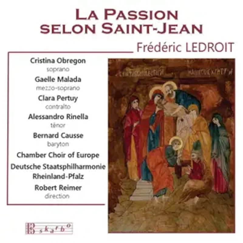 CD Cover %22la passion du Christ selon Saint-Jean%22, Op