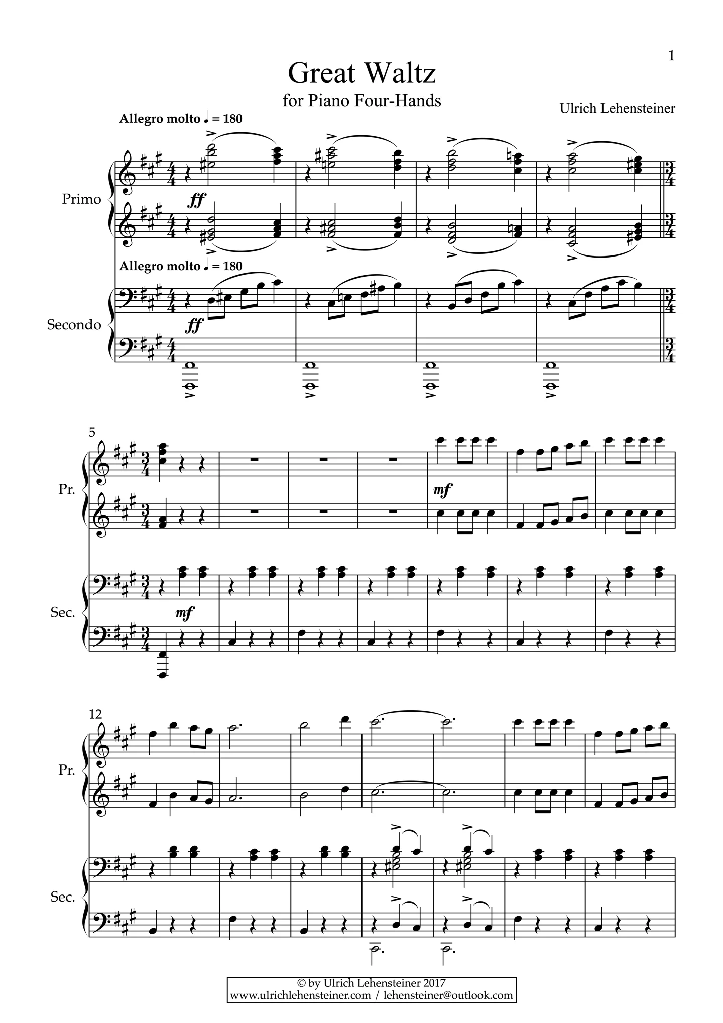 Great Waltz - Full Score