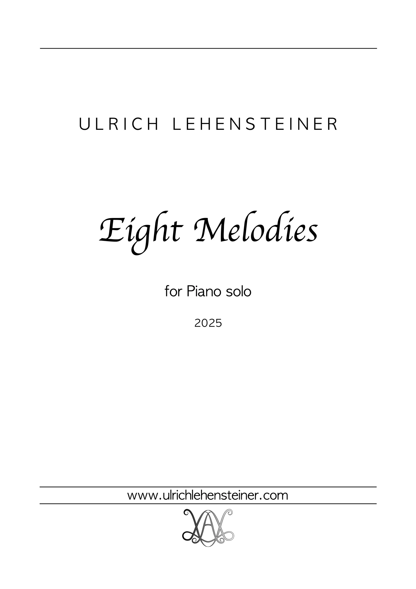 Eight Melodies Titelblatt