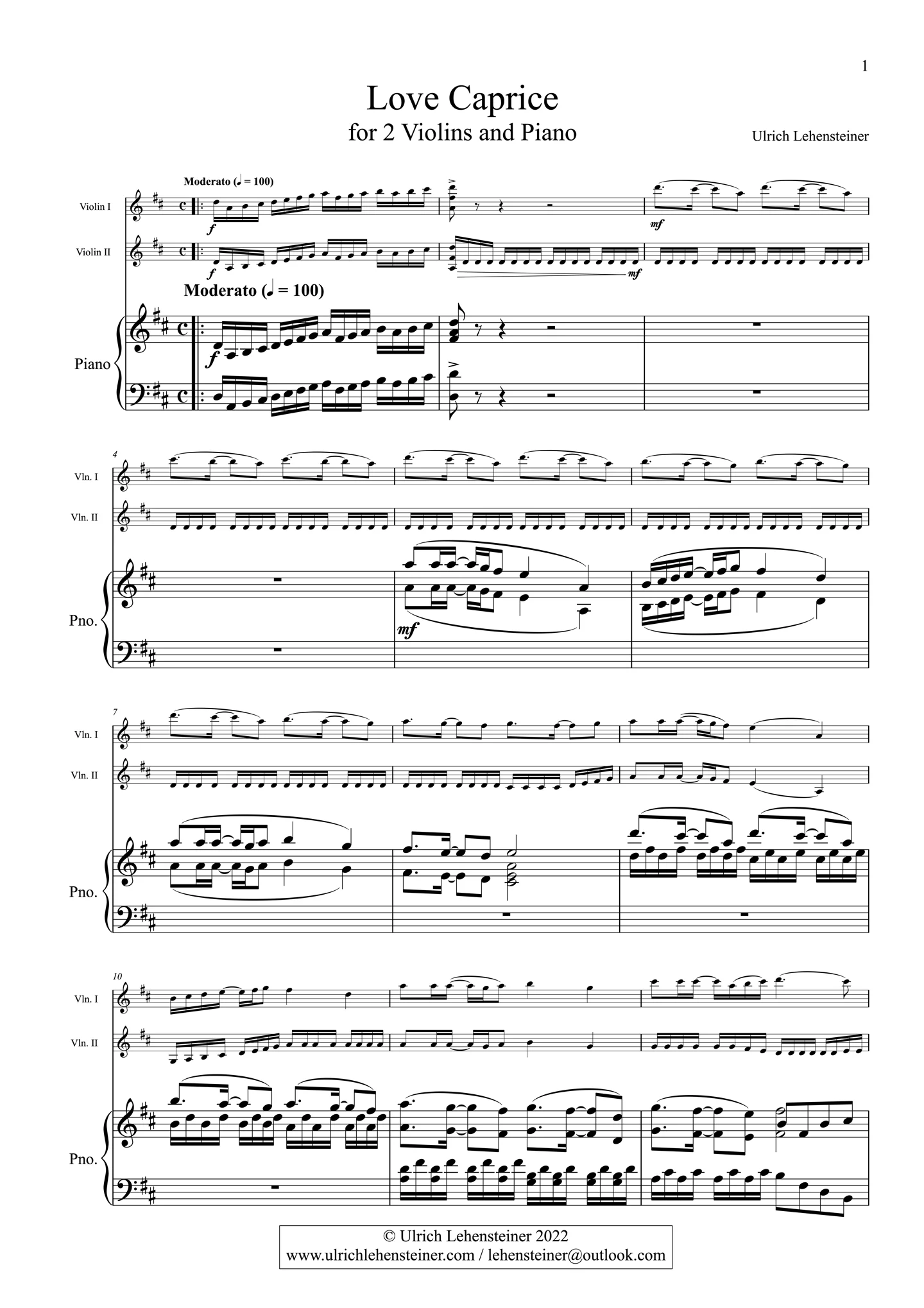 Love Caprice Kopie - Full Score Kopie