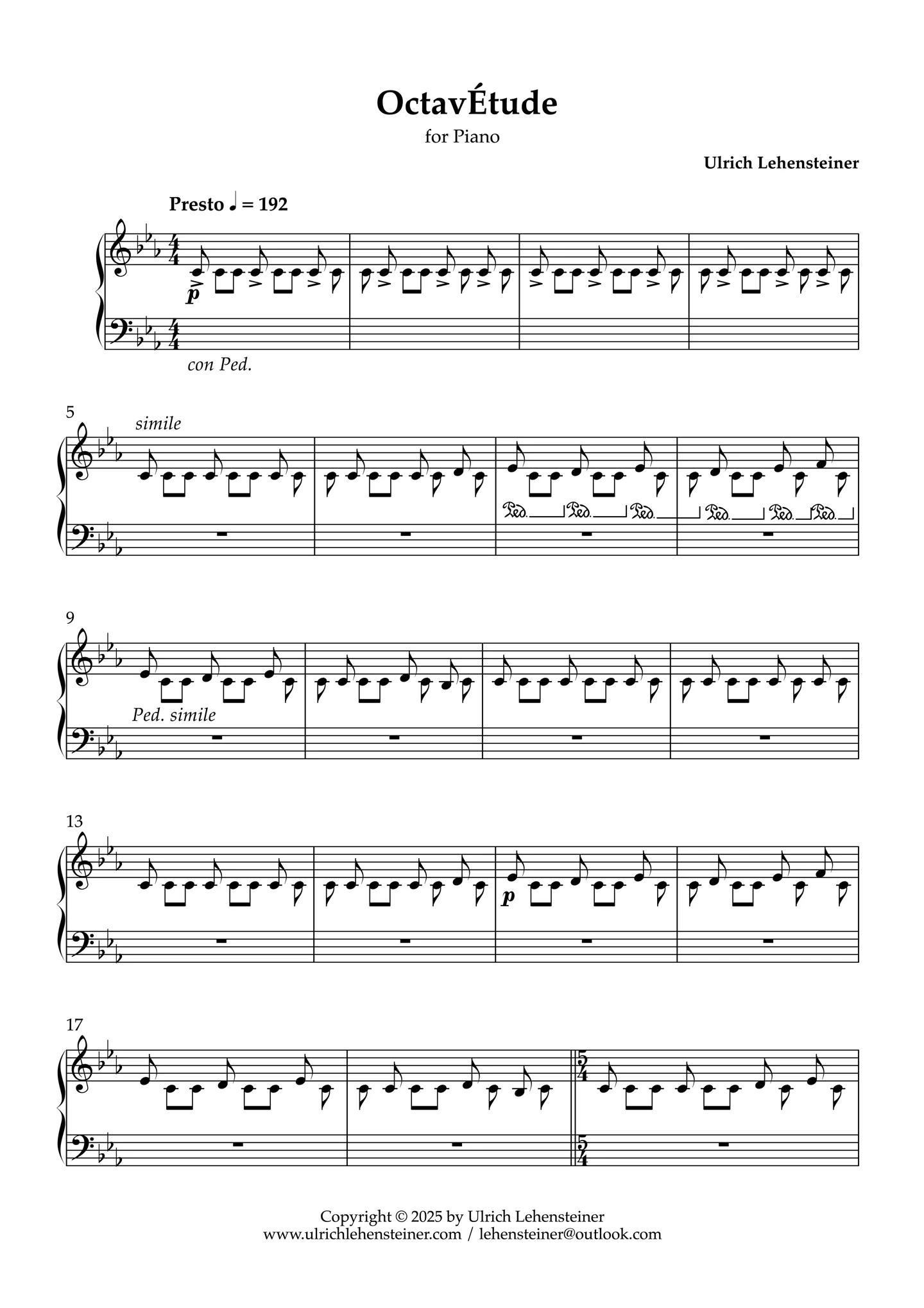 Oktavenetüde - Full Score